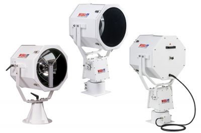 Stainless steel searchlights from WISKA